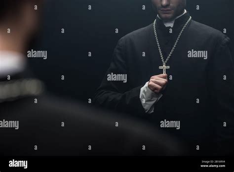 Priest make sign cross self hi-res stock photography and images - Alamy