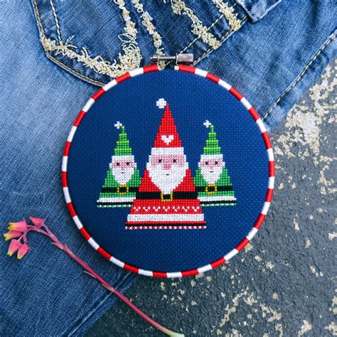 Santa Cross Stitch Pattern Christmas Crafts Christmas Etsy