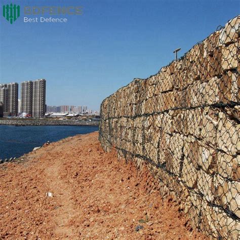 Galvanized 2m X 1m Bd Fence Gabion Box Stone Cages China Gabion And