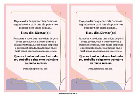 Mensagem Para O Dia Do Diretor Escolar Blog Espa O Educar