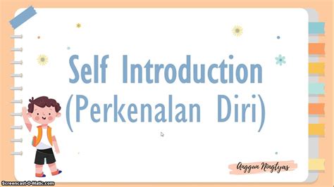 Self Introduction Perkenalan Diri Cara Memperkenalkan Diri Dalam