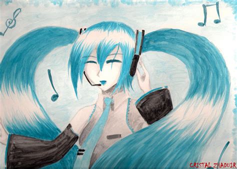 Hatsune Miku Sings By Cristal Zhaduir On Deviantart