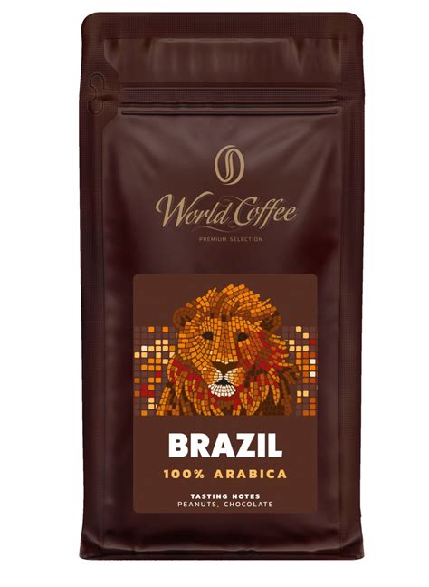 Intensywna Kawa Ziarnista World Coffe Brazylia Mocny Smak 100 Arabica