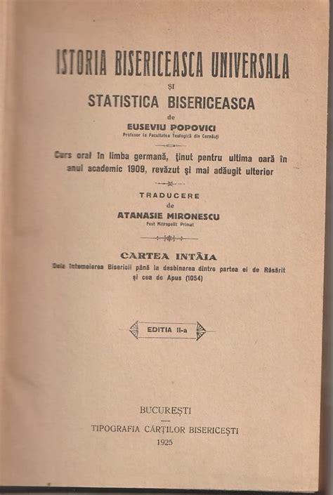 Euseviu Popovici Istoria Bisericeasca Universala Si Statistica