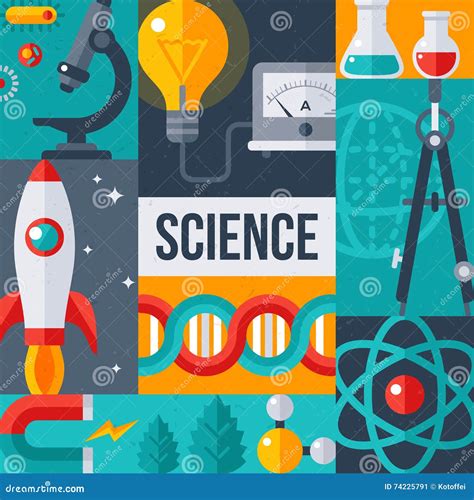 Science Laboratory Research Creative Poster Stock Vector Illustration