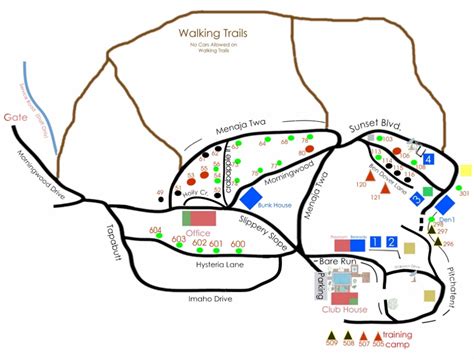 Campground Map – in the woods