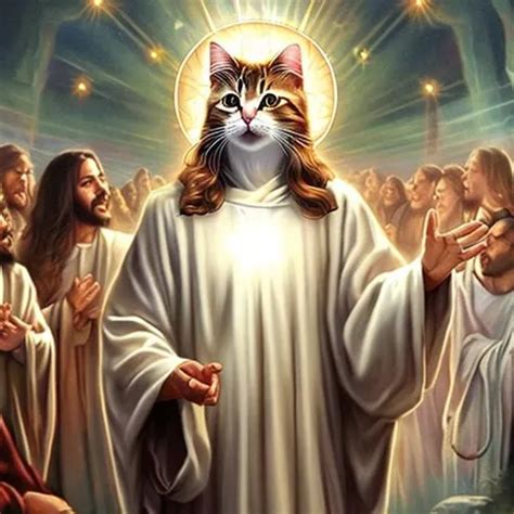 Actual Photo Of Cat Jesus Surprise Me Openart