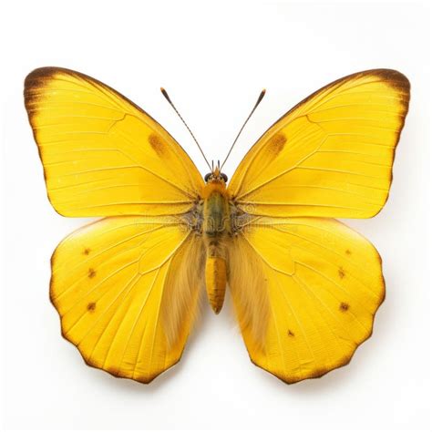 Yellow Butterfly On White Surface Authentic National Geographic Style