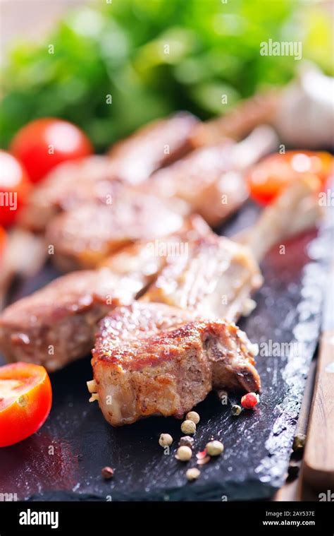 fried chop meat Stock Photo - Alamy