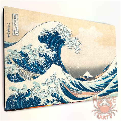 Quadro Tela A Grande Onda De Kanagawa Katsushika Hokusai Shopee Brasil