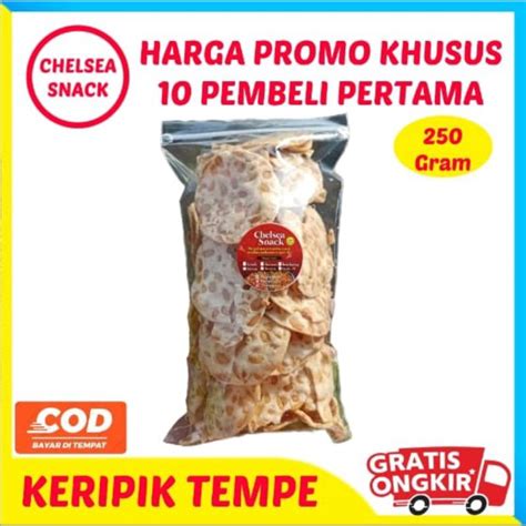 Jual Keripik Tempe Oven 250Gram Kripik Tempe Sagu Mini Bulat Panggang