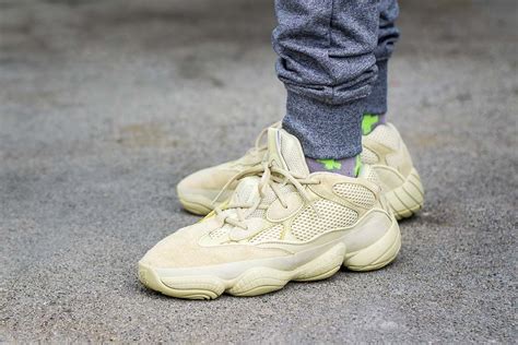 Adidas yeezy 500 supermoon yellow on feet sneaker review – Artofit