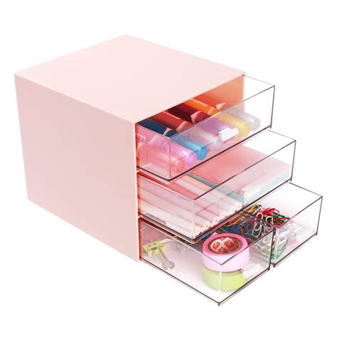 Buy Comix Desk Organizer With Drawer Desk Storage Box With 4 Drawers