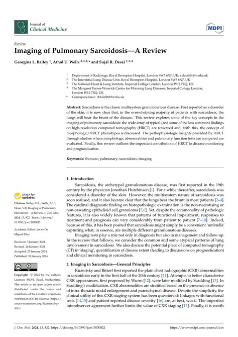 PDF Imaging Of Pulmonary SarcoidosisA Review