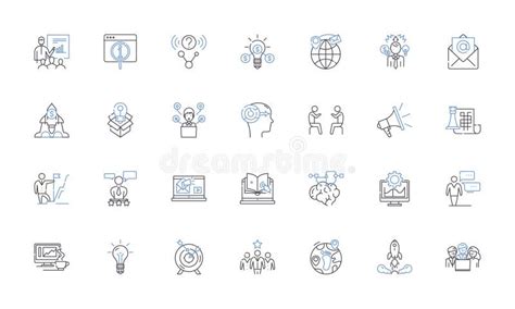 Educational Vision Line Icons Collection Innovation Empowerment