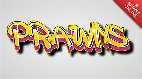 Prawns Graffiti Tag Text Effect Generator