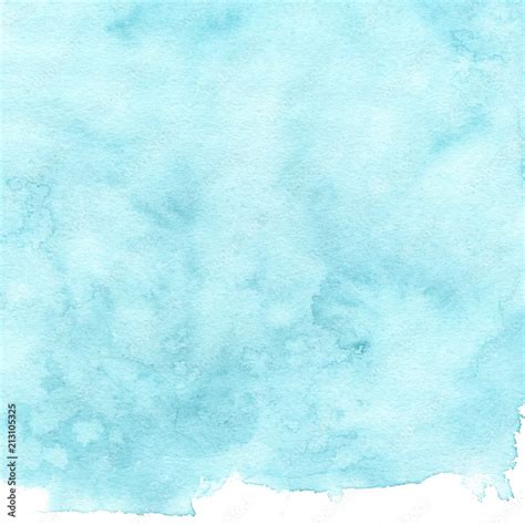 Hand painted watercolour sea water splash texture, abstract blue color ...