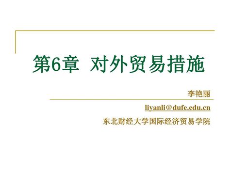 国际经济学第6章 对外贸易措施word文档在线阅读与下载无忧文档