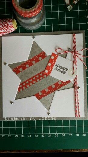 Kerstkaart Met Washi Tape Christmas Card Basteln Weihnachten