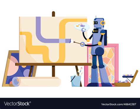 Artificial Intelligence Drawing Royalty Free Vector Image