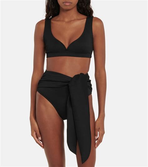 Naomi High Rise Bikini Bottoms In Black Alexandra Miro Mytheresa