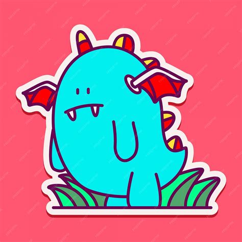 Premium Vector Cute Monster Character Doodle