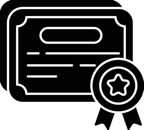 Certificate Glyph Icons Design Style Vector Art At Vecteezy