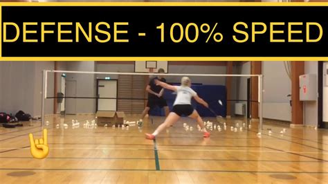 Badminton Exercise Single Defence Smash Feeding Maximum Speed