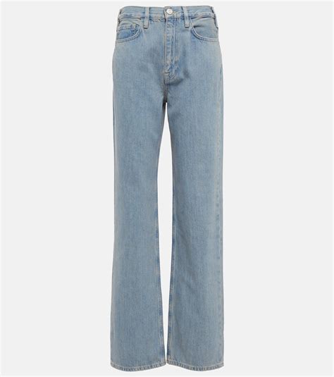 Frame Le Jane High Rise Straight Leg Jeans In Blue Lyst