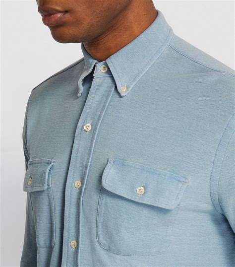 Polo Ralph Lauren Blue Chambray Work Shirt Harrods Uk