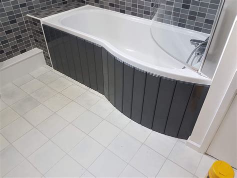 Custom Made Flexible Bath Panel ideal for P / B Shaped Shower Baths any ...