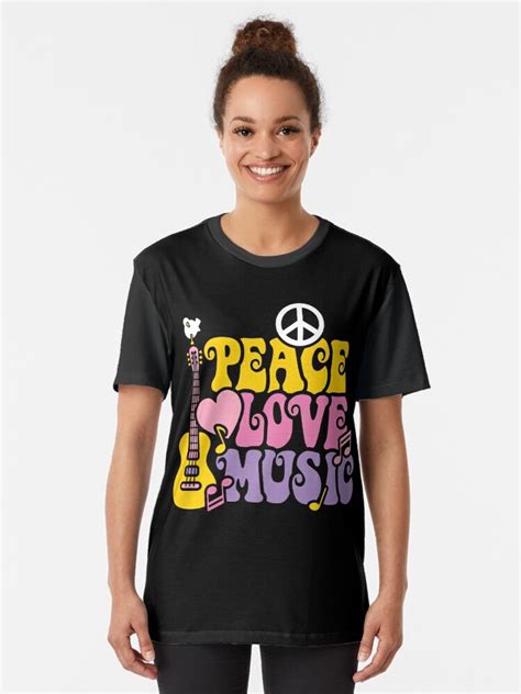 Peace Love Music T Shirt By Lisann Redbubble