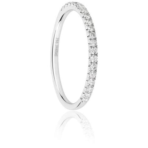 Alliance Half Eternity Diamant Or Blanc 750 Verifine Ocarat