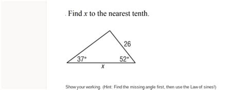 Answered Find X To The Nearest Tenth 37° X 26… Bartleby