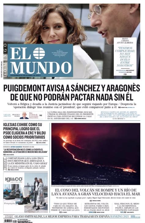 Las Portadas De Los Peri Dicos Del Domingo De Septiembre