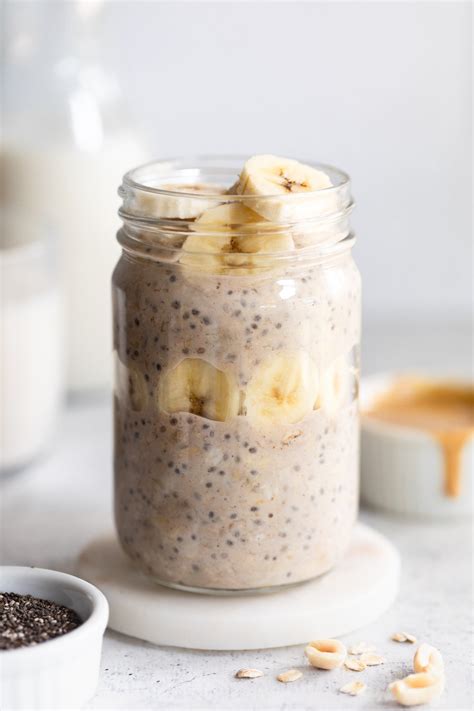 High Protein Peanut Butter Banana Overnight Oats Recipe Cart