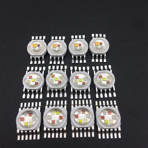 10 Pcs RGBW RGB W Y UV 6W 9W 12W 15W 21W LED Lamp Emitter Diodes