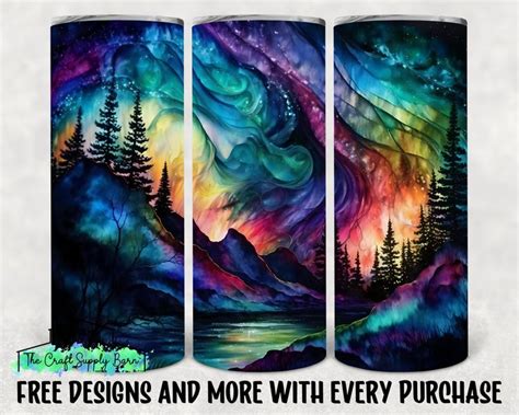 Alcohol Ink Northern Lights Tumbler Design Northern Lights Wrap