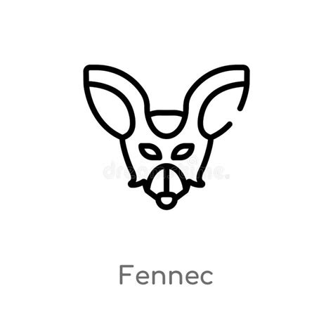 Fennec Outline Vector Stock Illustrations 290 Fennec Outline Vector