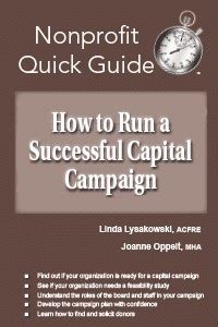 How To Run A Successful Capital Campaign Linda Lysakowski ACFRE