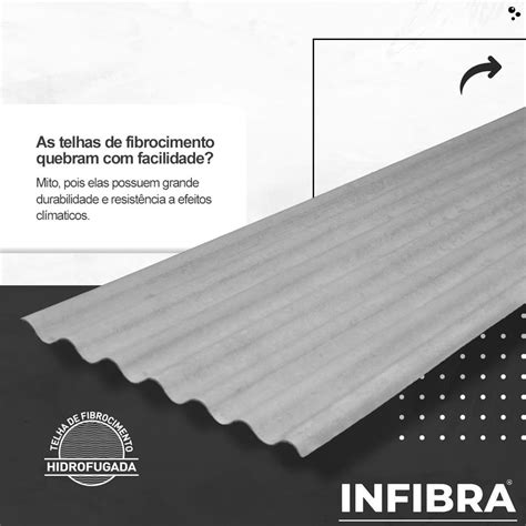 Telha Fibrocimento 5mm 2 44X92cm Infibra