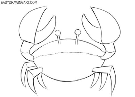 How To Draw A Crab Easy Drawing Art