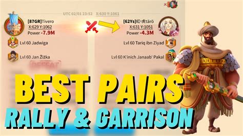 Best Rally And Garrison Pairs Rise Of Kingdoms [february 2023] Youtube