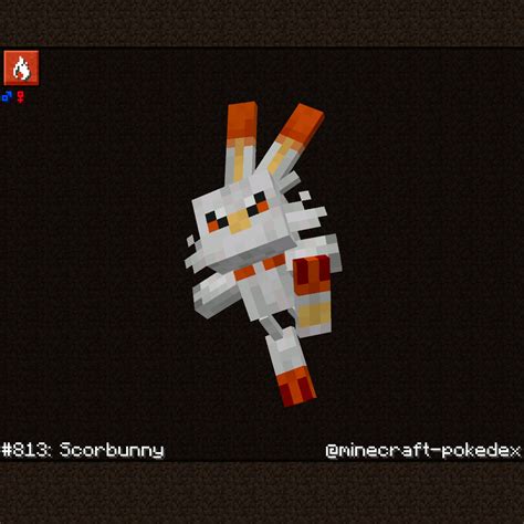 Minecraft Pokédex — 813 Scorbunny