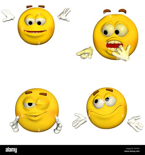 Beispiel F R Ein Paket Von Vier Emoticons Smileys Mit Verschiedenen