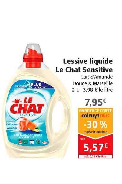 Promo Lessive Liquide Le Chat Sensitive Chez Colruyt ICatalogue Fr