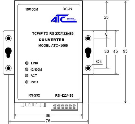 Economical Type TCP IP To RS 232 422 485 Converter Shenzhen ATC