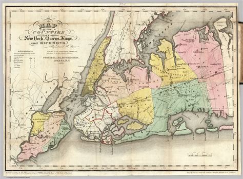 Map Of The State Of New York And The Surrounding Country By David H