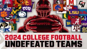 Which College Football Teams Remain Undefeated Week