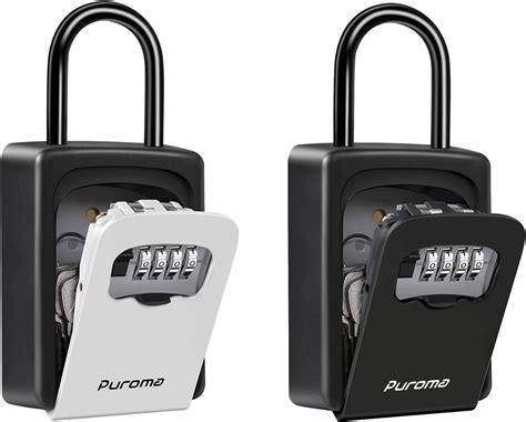 Puroma Key Lock Box Waterproof Combination Lockbox Portable Resettable